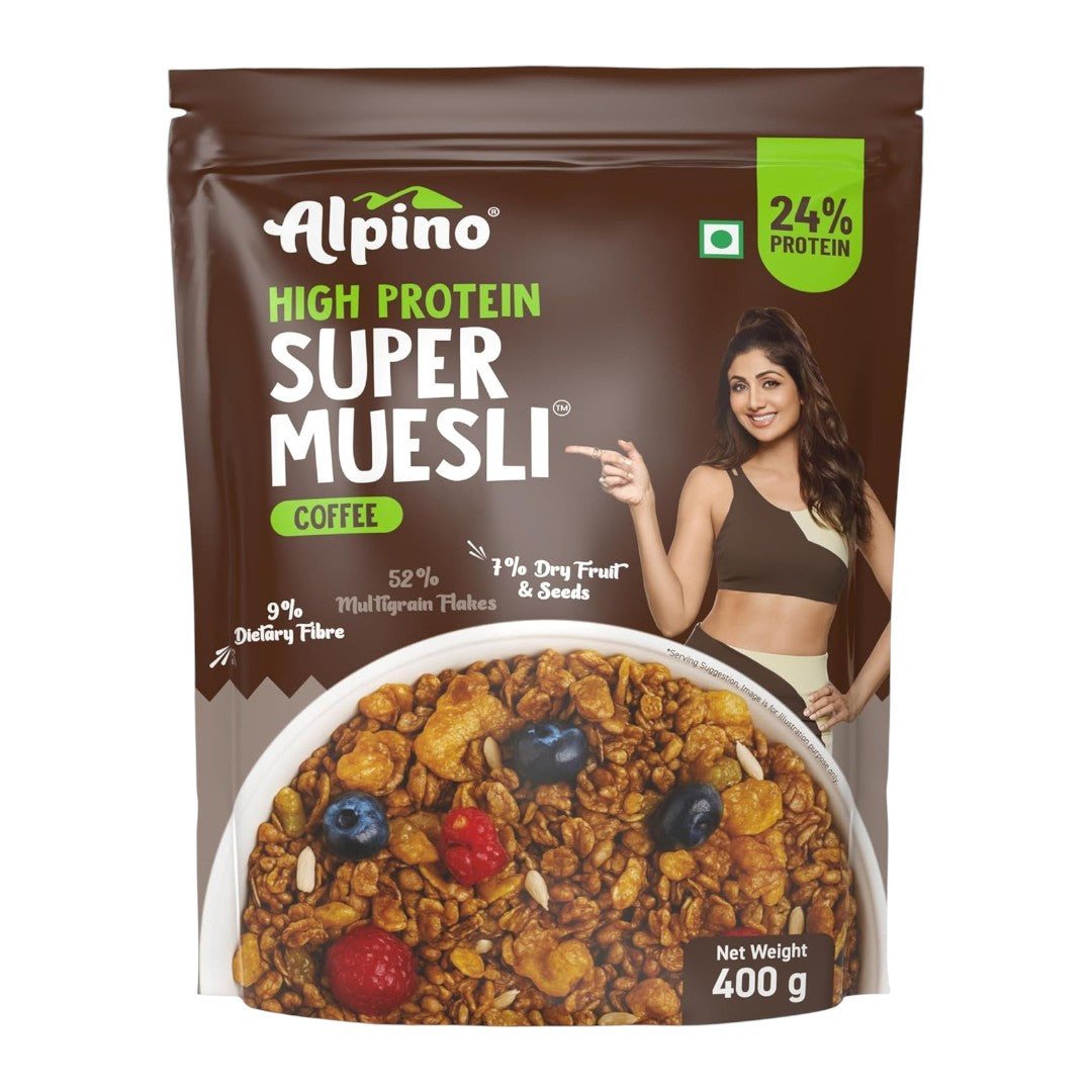 Alpino Super Muesli (Whole Grain Breakfast Cereal) - 400 gm