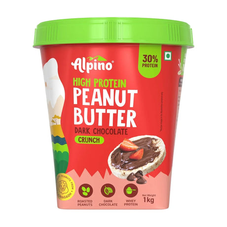 Shop Alpino High Protein Peanut Butter Dark Chocolate Crunch 1kg at Nutristar online store