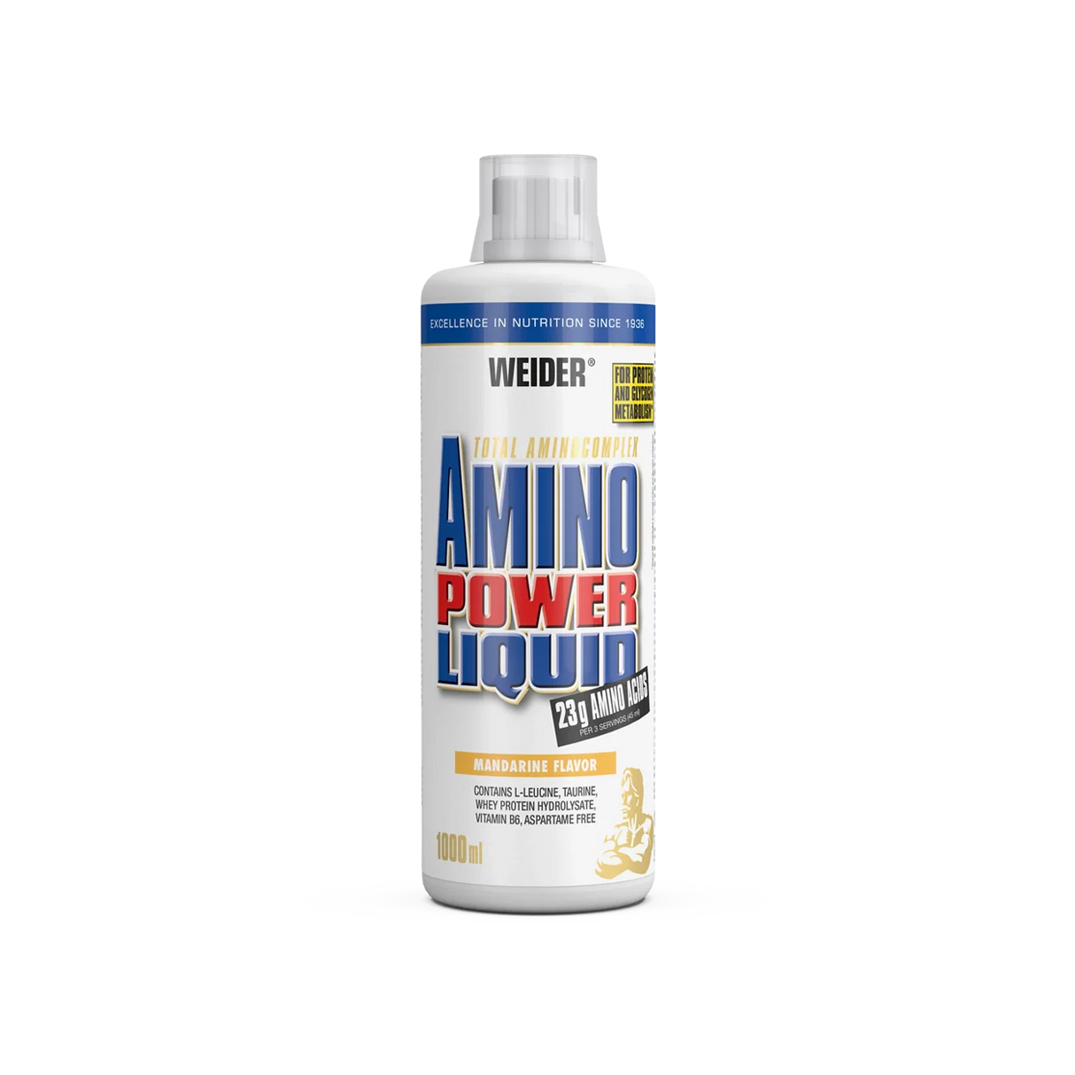 Weider Amino Power Liquid 1L | Essential Amino Acids, L-Leucine, Taurine & Vitamin B6