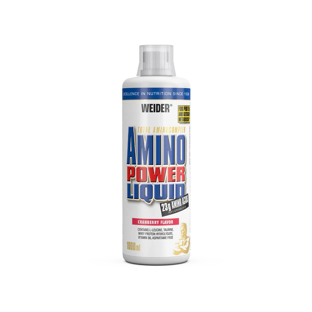 Weider Amino Power Liquid 1L | Essential Amino Acids, L-Leucine, Taurine & Vitamin B6