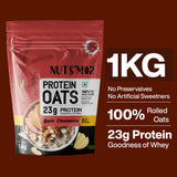 Nuts'Mor High Protein Oats with Goodness of Whey - 1Kg | 20 Servings