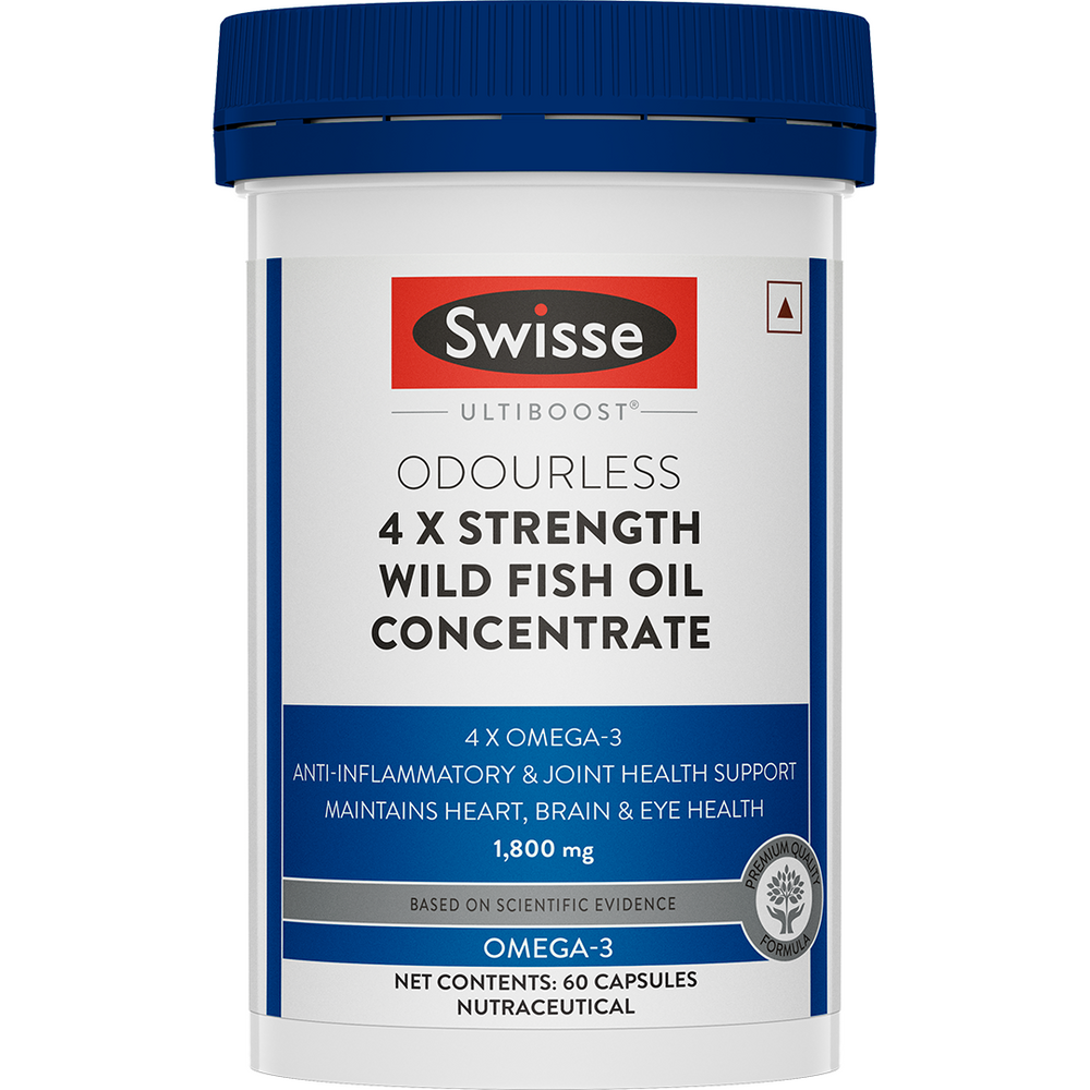 Swisse 4X Fish Oil Omega 3, 1800mg - 60 Capsules