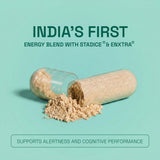 Curowise Calm Energy | Caffeine-Free Mental Energy & Focus Support | 30 Capsules