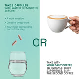 Curowise Calm Energy | Caffeine-Free Mental Energy & Focus Support | 30 Capsules