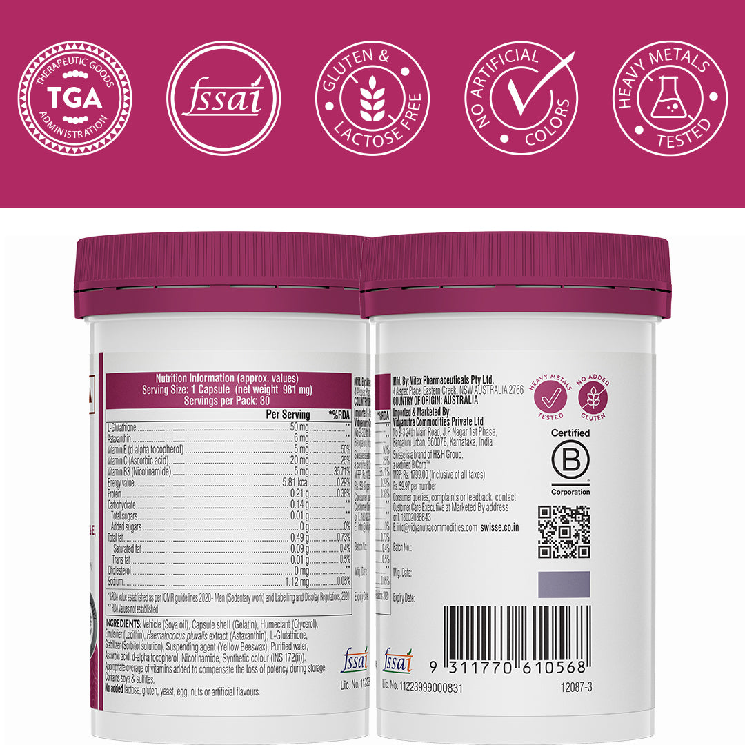 Swisse Glutathione+ - 30 Soft Capsules