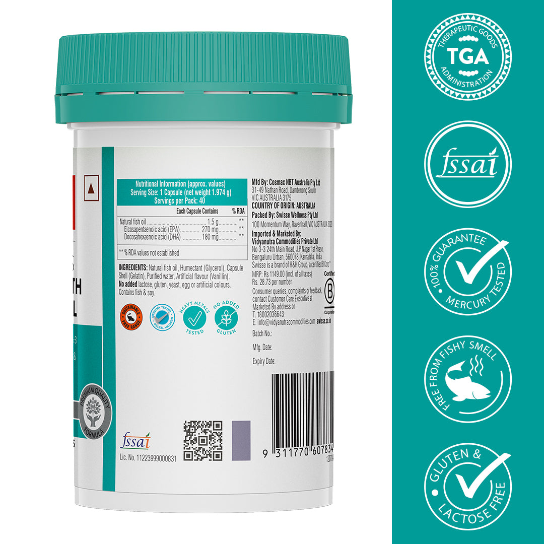 Swisse Fish Oil Omega 3 - 40 Capsules