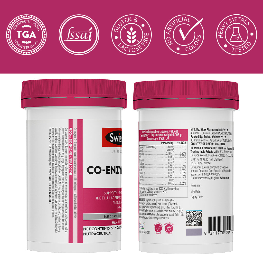 Swisse CoQ10 Supplement - 50 Capsules