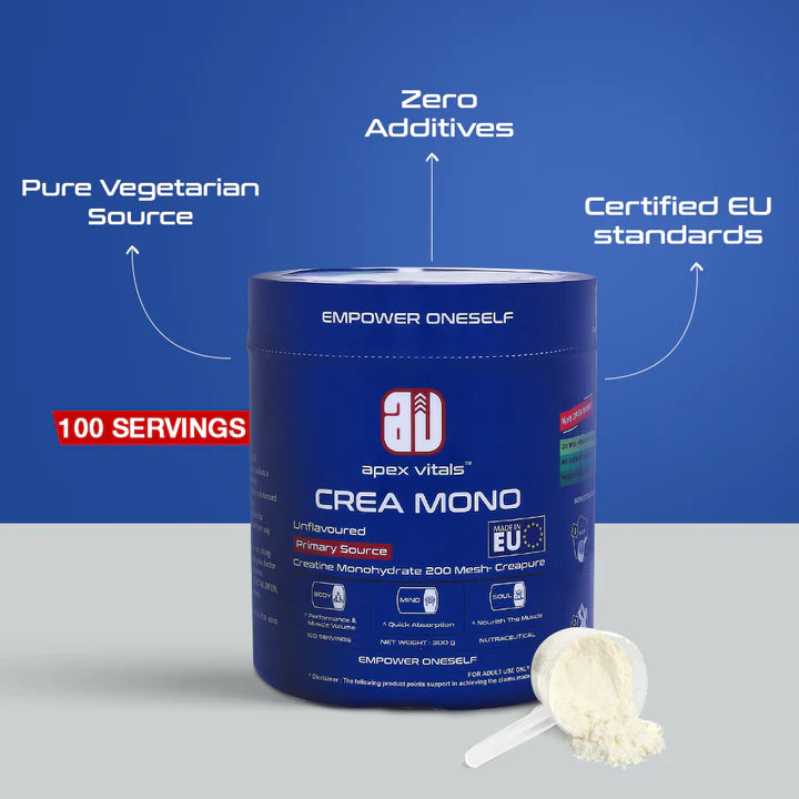 Apex Vitals Creatine Monohydrate - 300 Gm