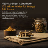 Vlado's Himalayan Organics, Ashwagandha 10% Withanolides 600mg, High Potency Ayurvedic Supplement - 30 Capsules