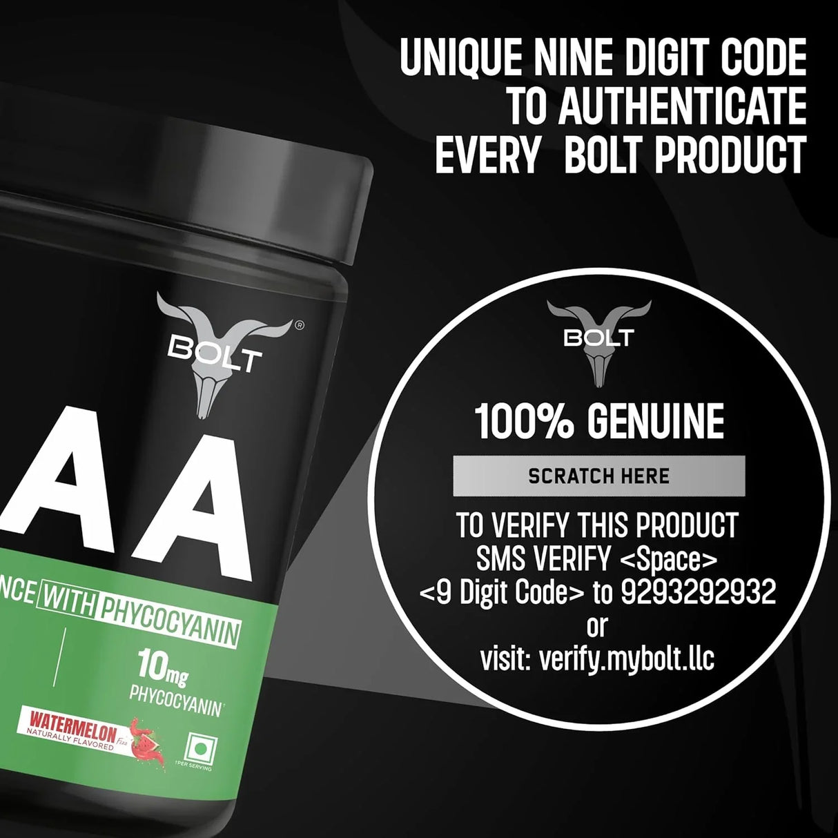 Bolt Nutrition BCAA 5000 Powder 240g, 30 Servings