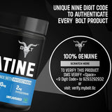 Bolt Nutrition Micronised Creatine Monohydrate 100g, 33 Servings