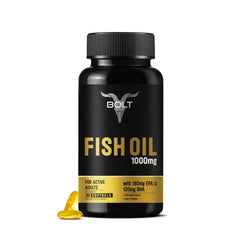 Bolt Nutrition Fish Oil 1000mg Capsules | Omega-3 Support | 30 Softgel Capsules