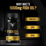 Bolt Nutrition Fish Oil 1000mg Capsules 30 Softgel Capsules