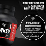 Bolt Nutrition Bozyme Gold Whey Protein Powder 5lb, 69 Servings