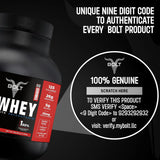 Bolt Nutrition Bozyme Gold Whey Protein Powder 5lb, 69 Servings