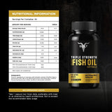 Bolt Nutrition Triple Strength Omega-3 Fish Oil 1300mg 60 Softgel Capsules