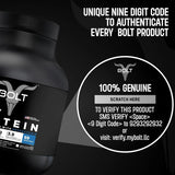 Bolt Nutrition 100% Whey Protein Powder 5lb, 69 Servings