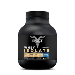Bolt Nutrition Whey Isolate Protein Powder | Muscle Strength & Bone Health | 2lb, 27 Servings