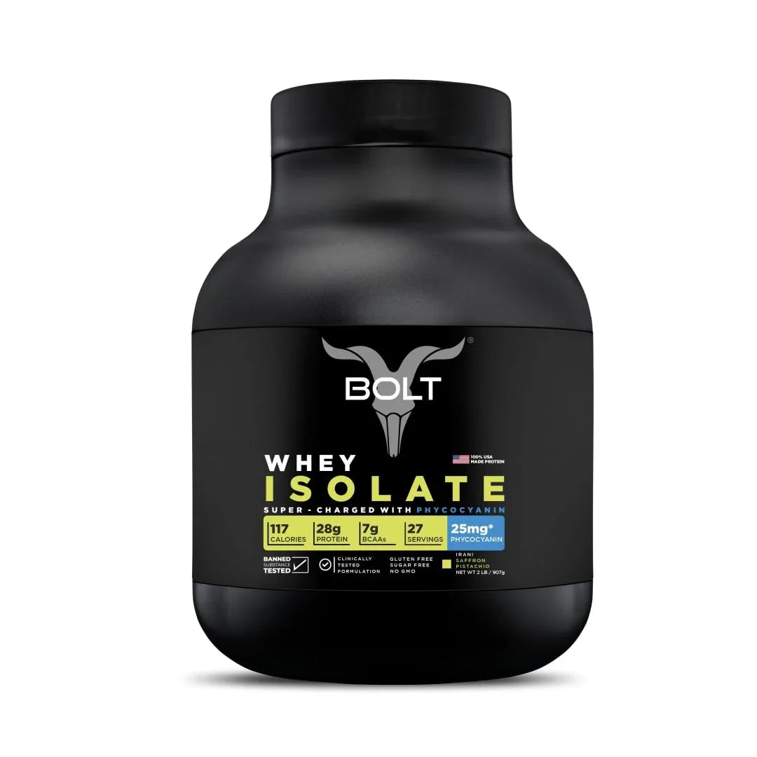 Bolt Nutrition Whey Isolate Protein Powder 2lb, 27 Servings