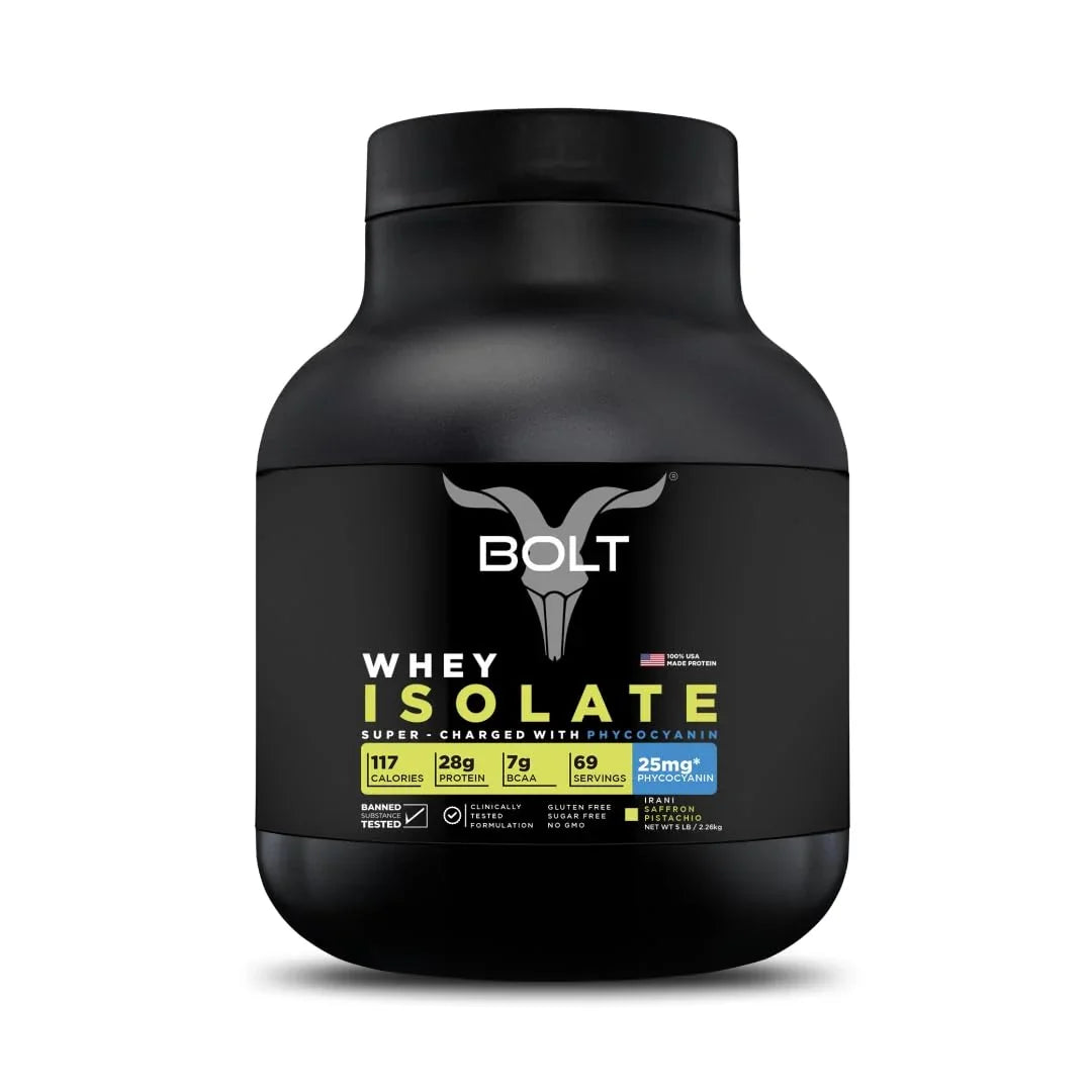Bolt Nutrition Whey Isolate Protein Powder 5lb, 69 Servings