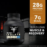 Bolt Nutrition Whey Isolate Protein Powder 2lb, 27 Servings