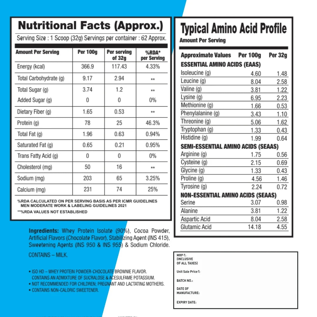 BPI Sports ISO HD Whey Isolate and Hydrolysate - 4.4 Lbs