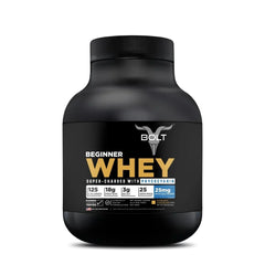 Bolt Nutrition Beginner Whey Protein | Light Protein | 2.2lb, 25 Servings