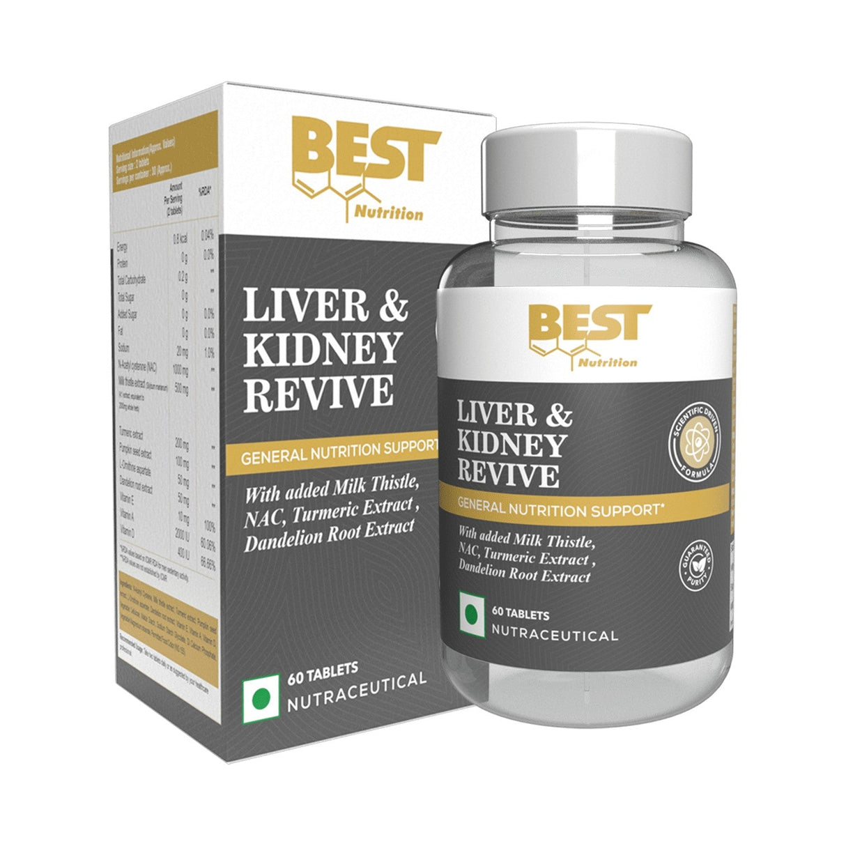 Best Nutrition Liver & Kidney Revive  - 60 Tablets