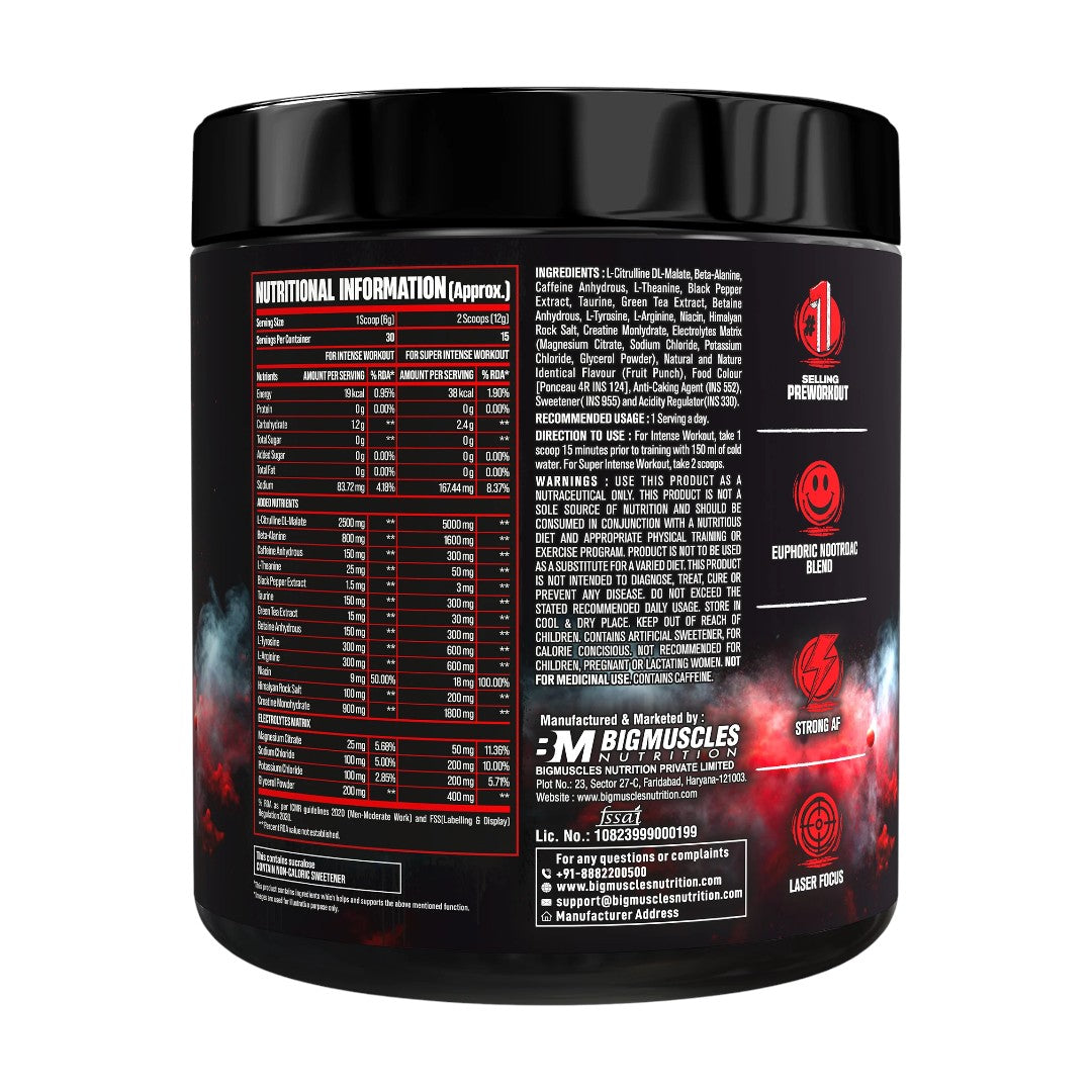 Big Muscles Nutrition Freak Pre-Workout, 30 Servings
