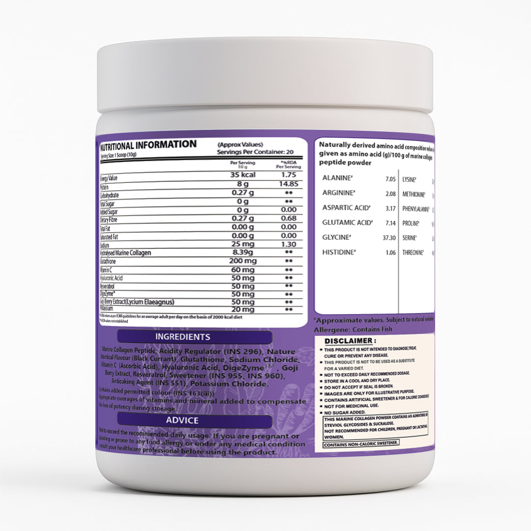 Ripped Up Nutrition Marine Collagen 200g, 20 Servings