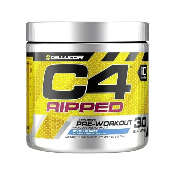Shop C4 Ripped Icy Blue Razz pre-workout supplement 30 servings at Nutristar online