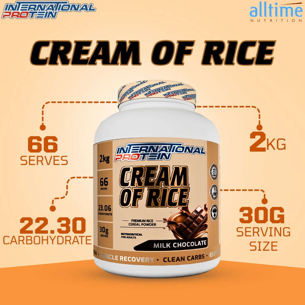 International Protein Cream of Rice | Premium Rice Cereal Powder | Easy Digesting Clean Carbohydrate | 2kg (66 Servings)