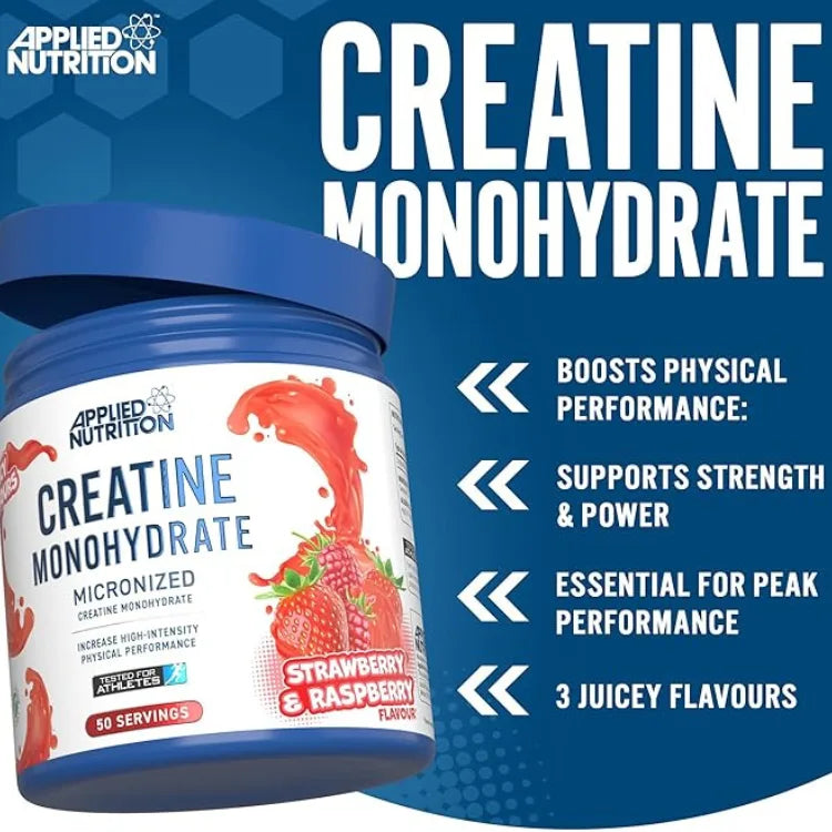 Applied Nutrition Creatine Monohydrate Micronized Powder | 250g (50 Servings)