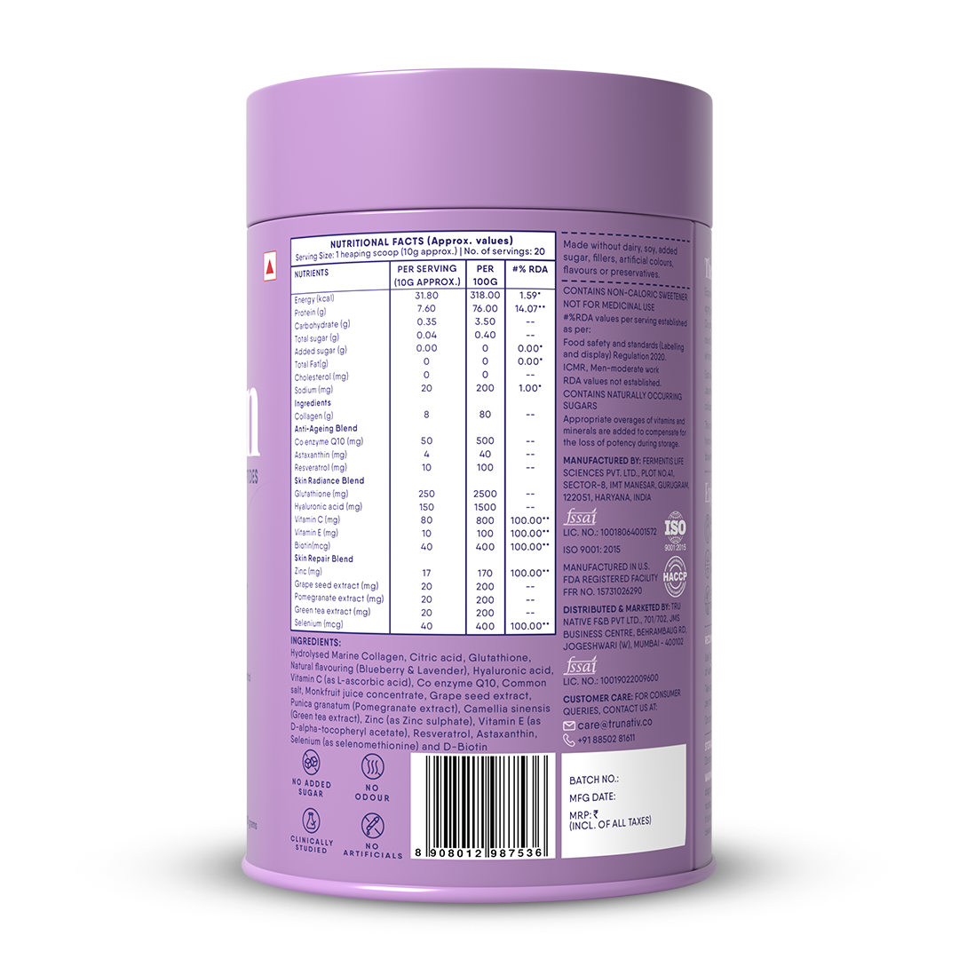 TruNativ Collagen Powder, Marine Collagen Type 1 & 3, 200g