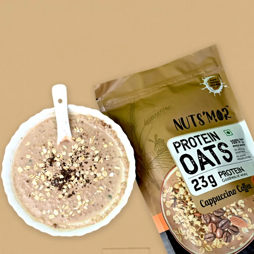 Nuts'Mor High Protein Oats with Goodness of Whey - 1Kg | 20 Servings