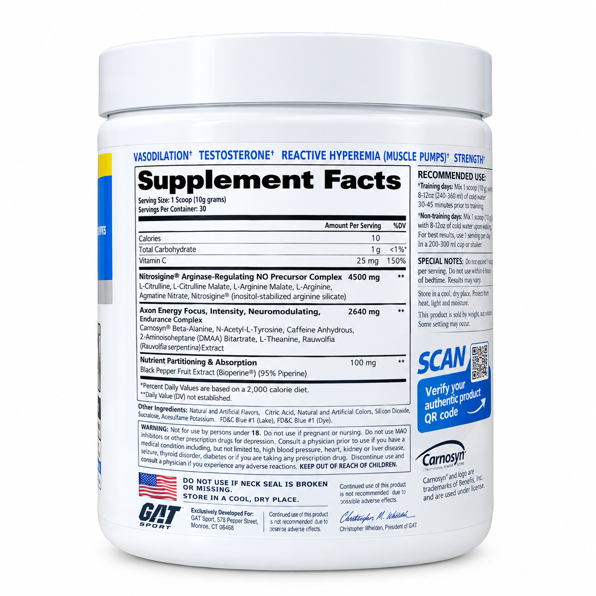 GAT Nitraflex Pre-Workout - 30 Servings