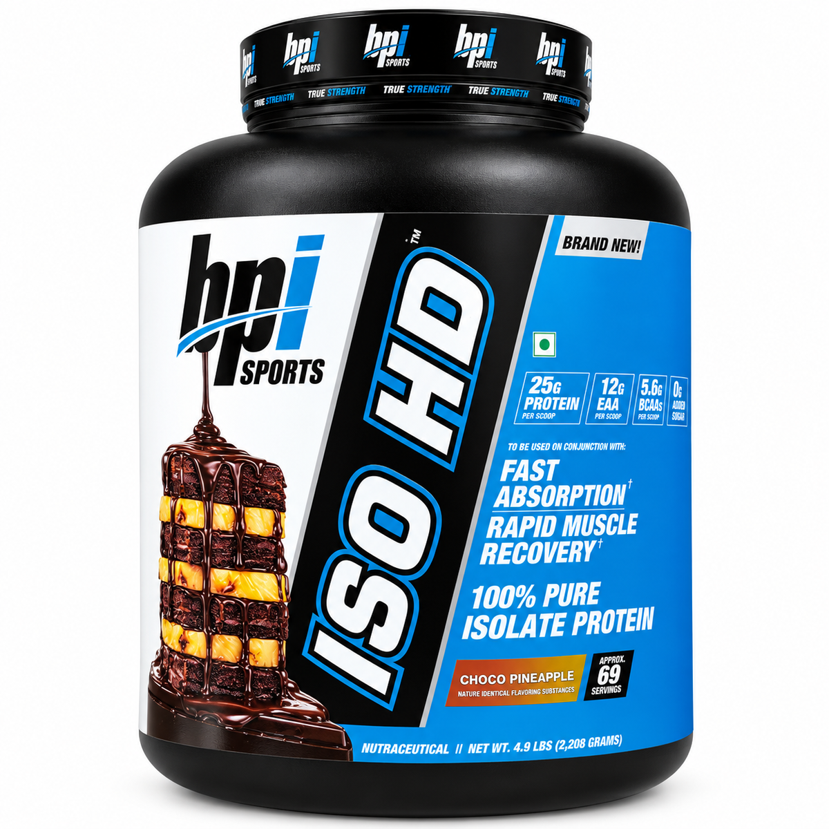 BPI Sports ISO HD Whey Isolate and Hydrolysate - 4.4 Lbs