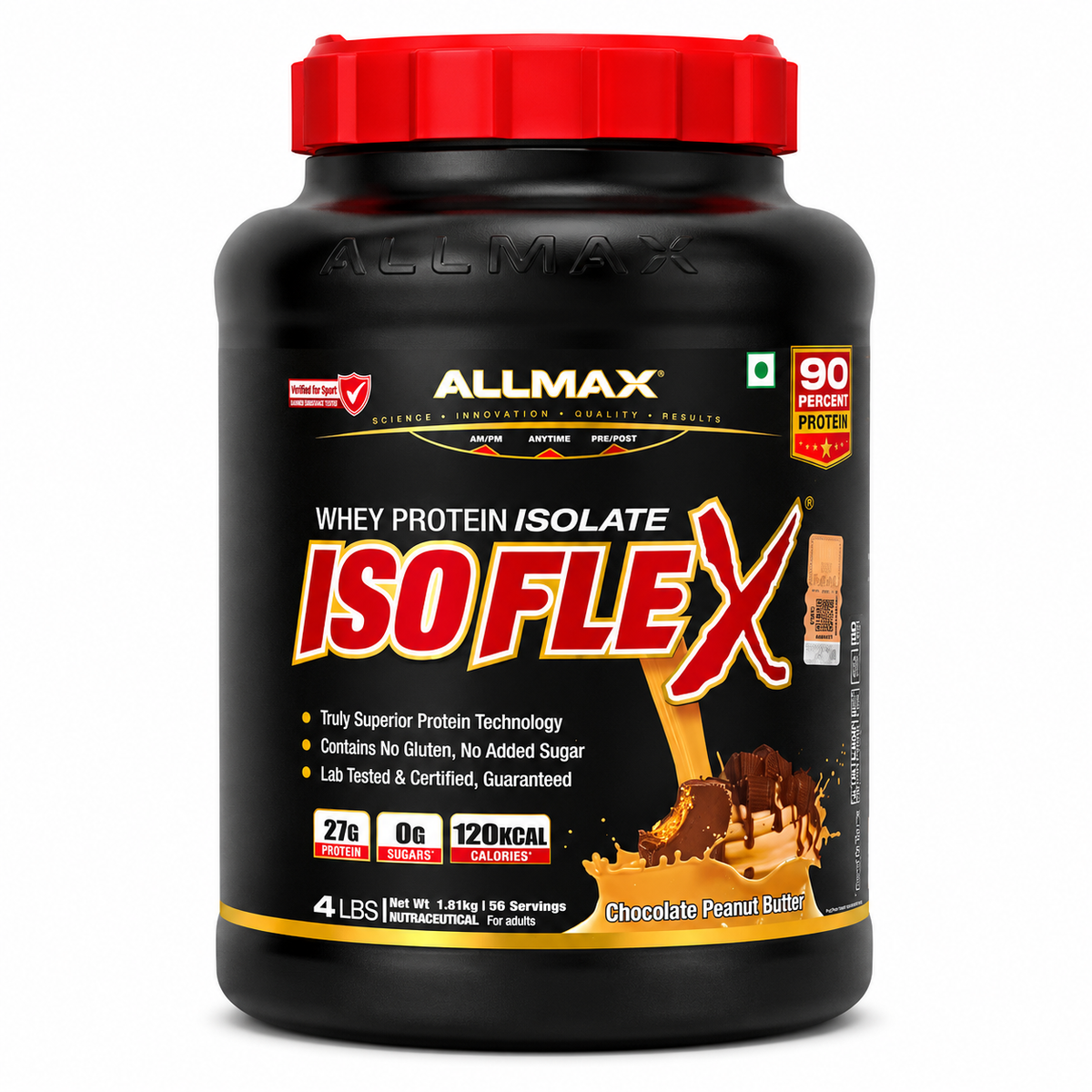Allmax Isoflex Protein Powder 4lb | Whey Protein Isolate | 56 Servings