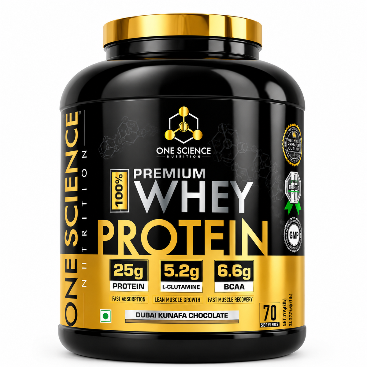 One Science Nutrition (OSN) Premium Whey Protein 5lbs | 25g Protein | 6.6g BCAA & 5.2g L-Glutamine | 70 Servings
