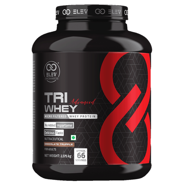 Elev Tri Whey Advanced Micro Filtered Whey Protein Powder | 2.375kg (66 Servings)