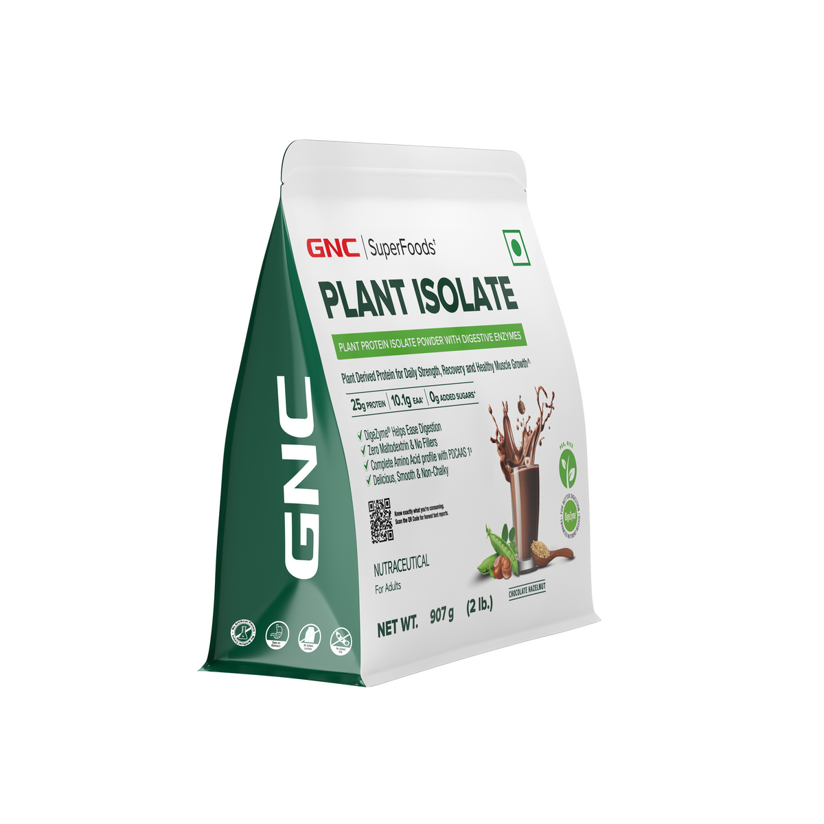 GNC Plant Protein Isolate Powder| 25g Protein | Complete Amino Acid | 2lbs