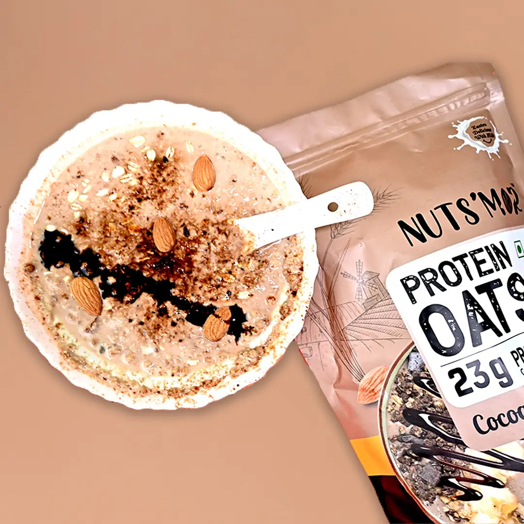 Nuts'Mor High Protein Oats with Goodness of Whey - 1Kg | 20 Servings