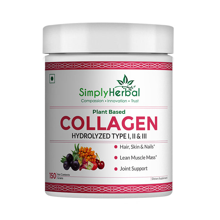 Simply Herbal Plant-Based Collagen Builder Powder 150g | Vitamin C, Silica & Biotin
