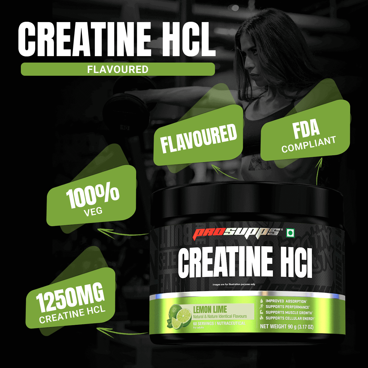 ProSupps Creatine HCL 2000 mg - 60 Servings