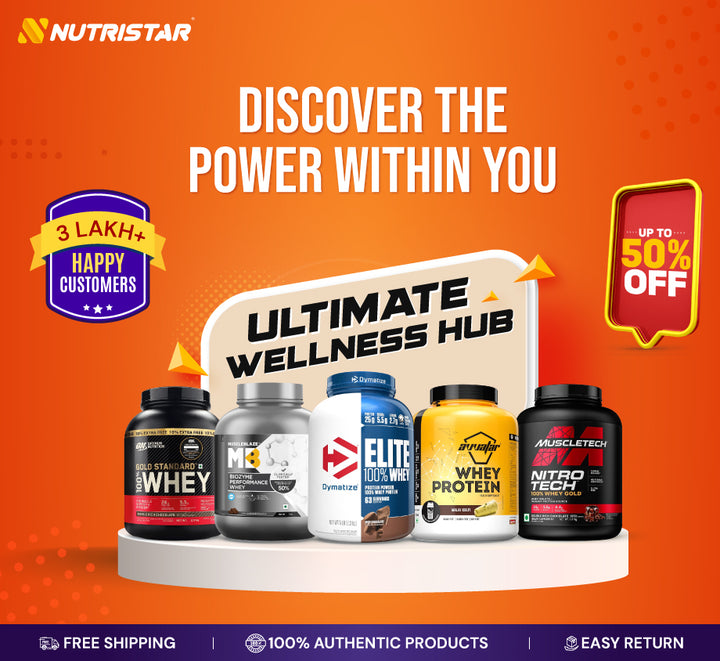 Discover premium wellness and protein supplements with up to 50% off