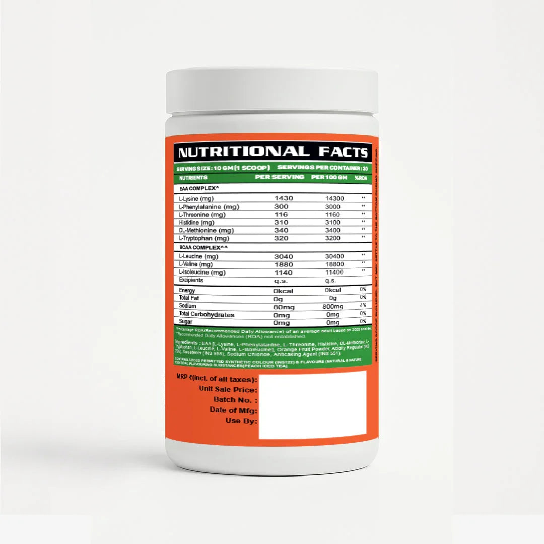 Ripped Up Nutrition BCAA + EAA Powder 30 Servings