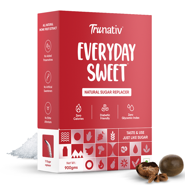 Trunativ Everyday Sweet | Monk Fruit Sweetener Powder | Zero-Calorie Sugar Substitute | 900g