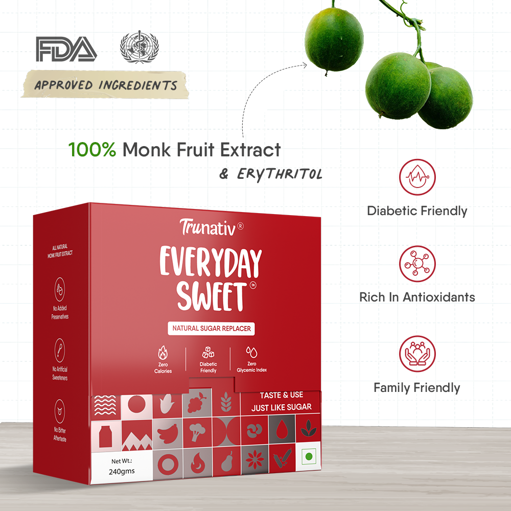 TruNativ Everyday Sweet, Monk Fruit Sachets (240 Sachets), 960g