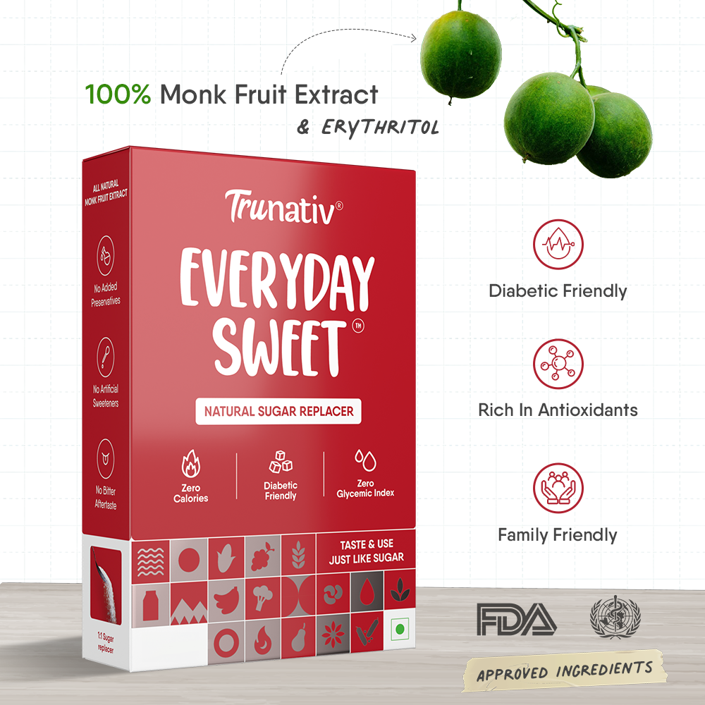 TruNativ Everyday Sweet, Monk Fruit Sweetener, 800g (Pack of 2)