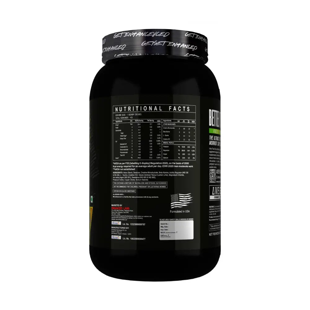 Enhanced Labs Intra Fuel Creatine + Carbs 1kg | 43 Servings